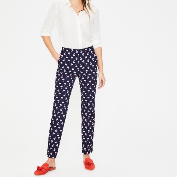 Boden Ledbury Blossom Print High Rise Pants Size 8P - Picture 1 of 7